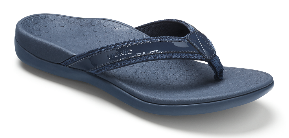 Navy blue flip flops