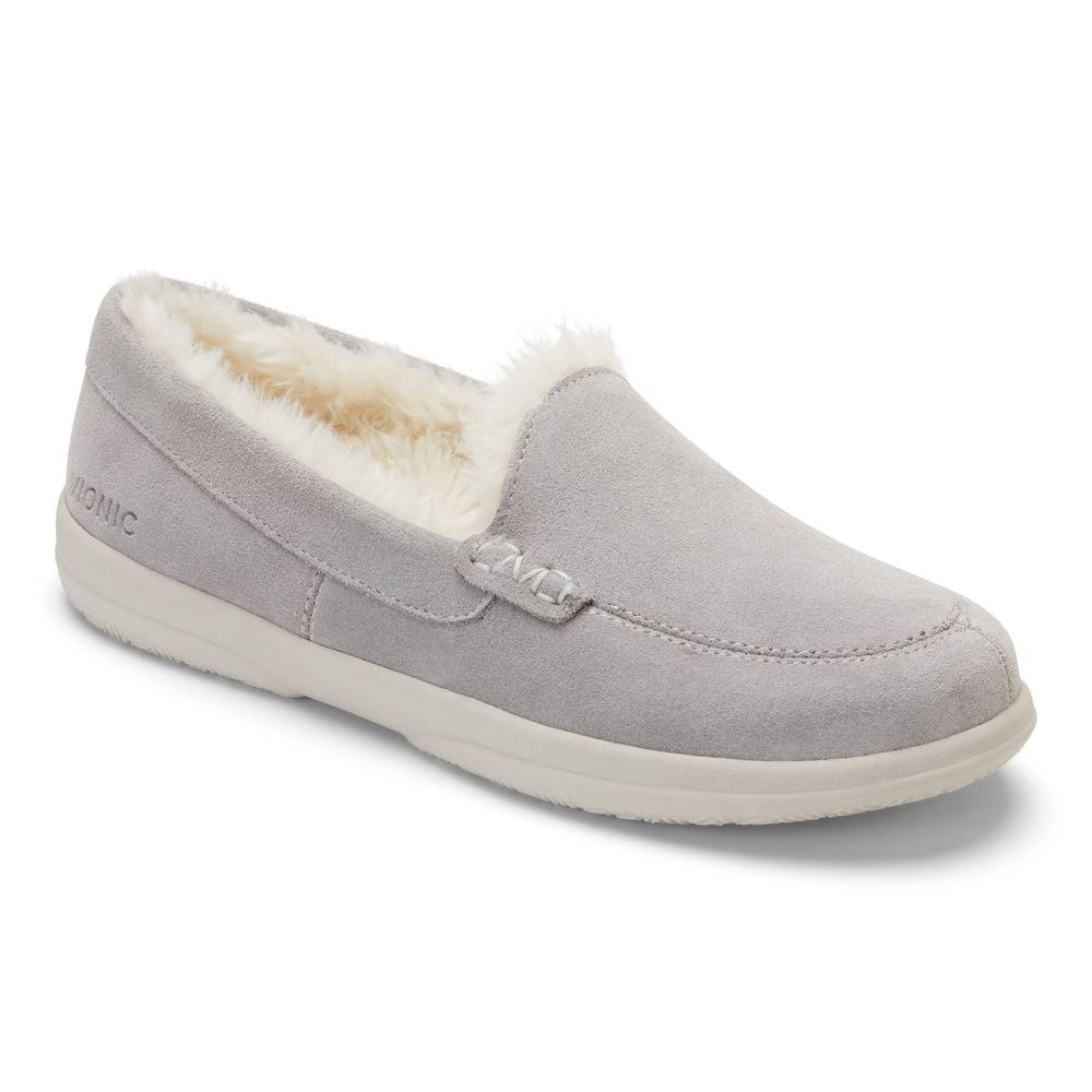 Light grey sturdy slippers