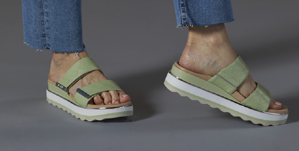 Woman wearing comfortable supportive sandals