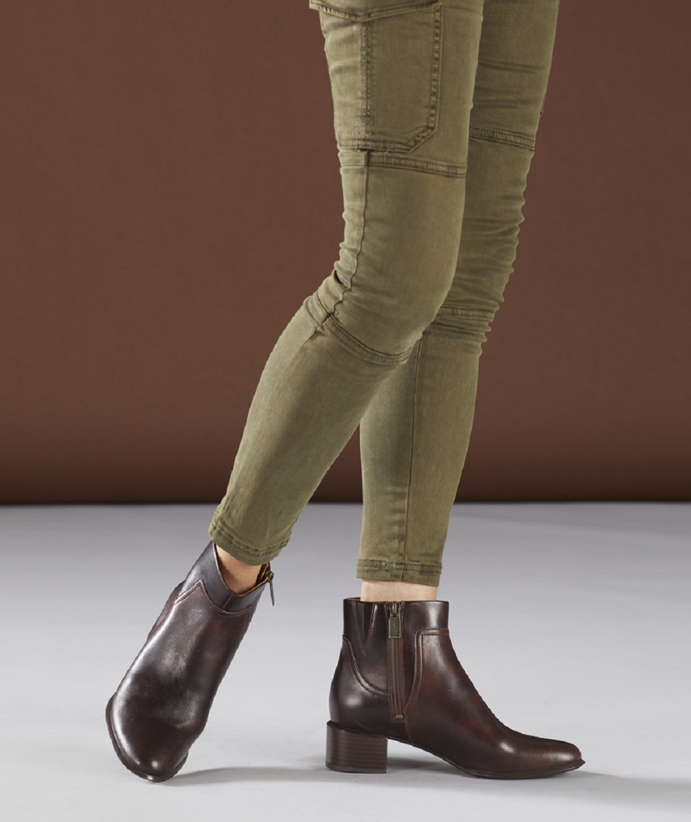 Woman wearing supportive boots