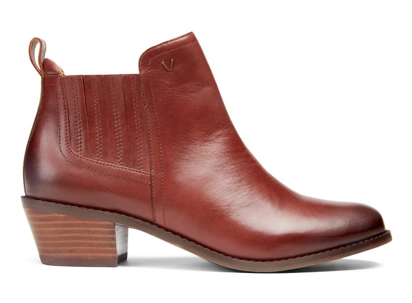 Brown leather boots