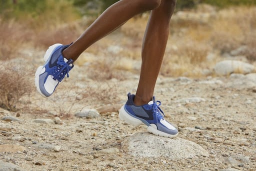 Wonams legs in blue snickers