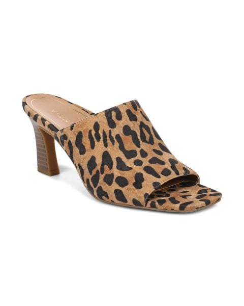 Tan Leopard Print Suede