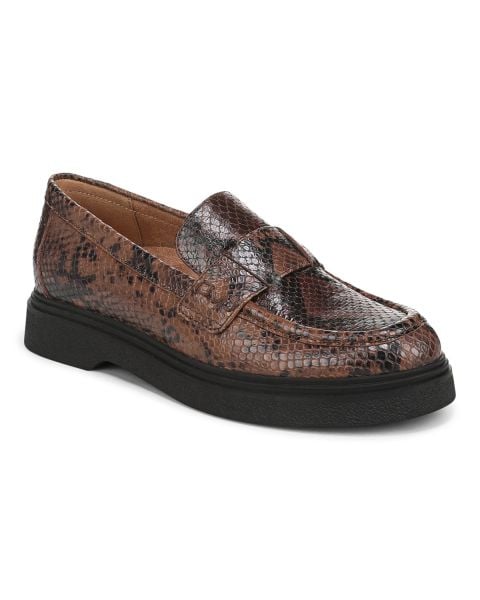 Hazelnut Snake Embossed Leather