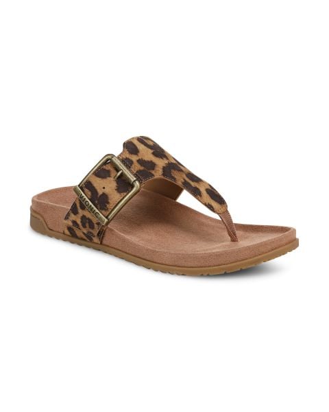 Tan Leopard Print Suede