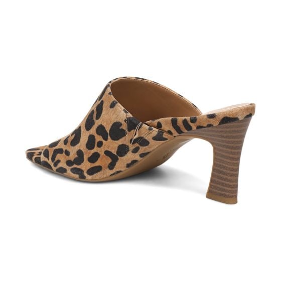 Tan Leopard Print Suede