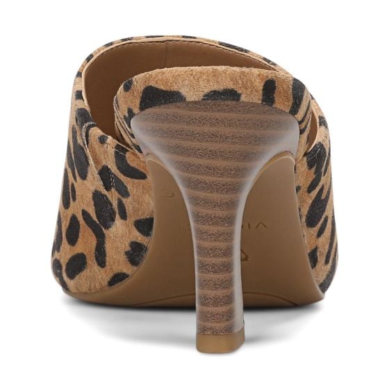 Tan Leopard Print Suede