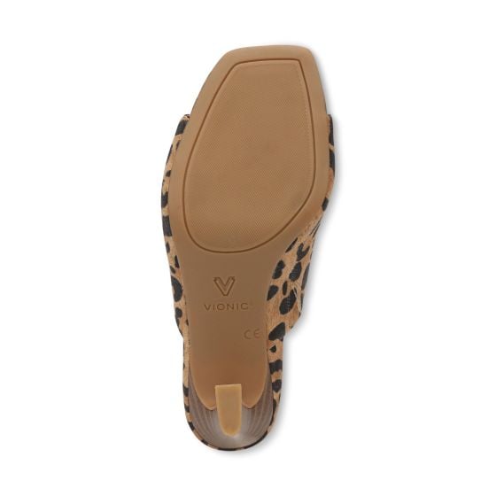 Tan Leopard Print Suede-Sole