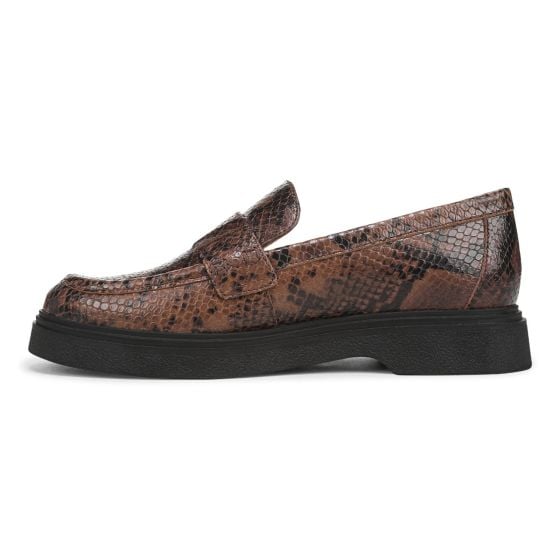 Hazelnut Snake Embossed Leather