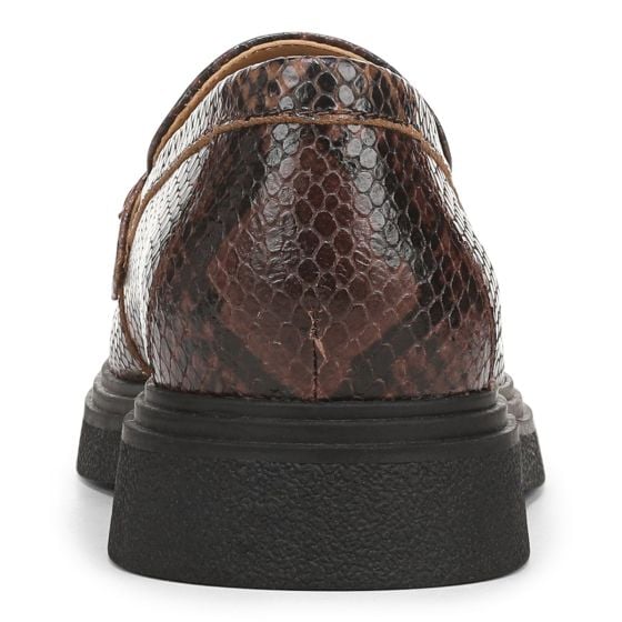 Hazelnut Snake Embossed Leather