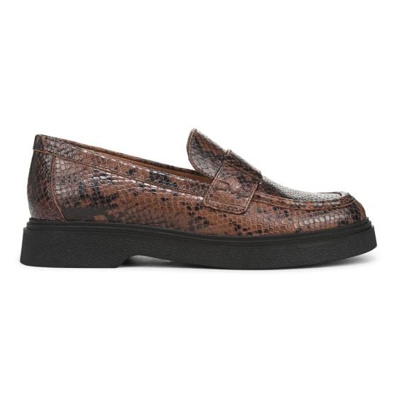 Hazelnut Snake Embossed Leather