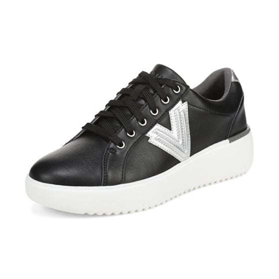 Black Silver Leather