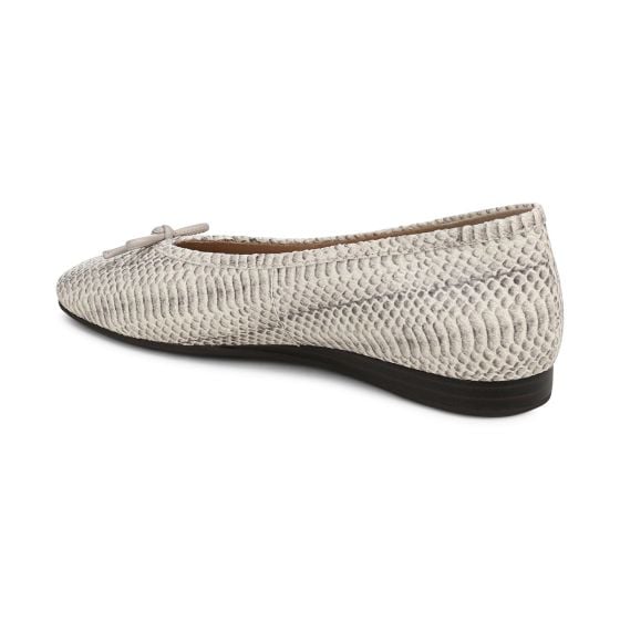Ivory Python Print Leather