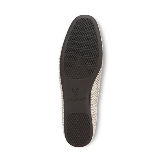 Ivory Python Print Leather-Sole