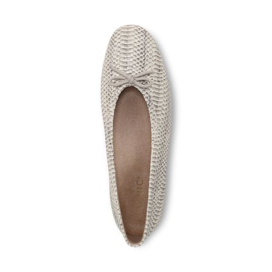 Ivory Python Print Leather
