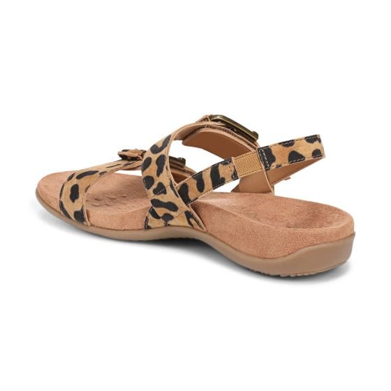 Tan Leopard Print Suede