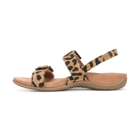 Tan Leopard Print Suede