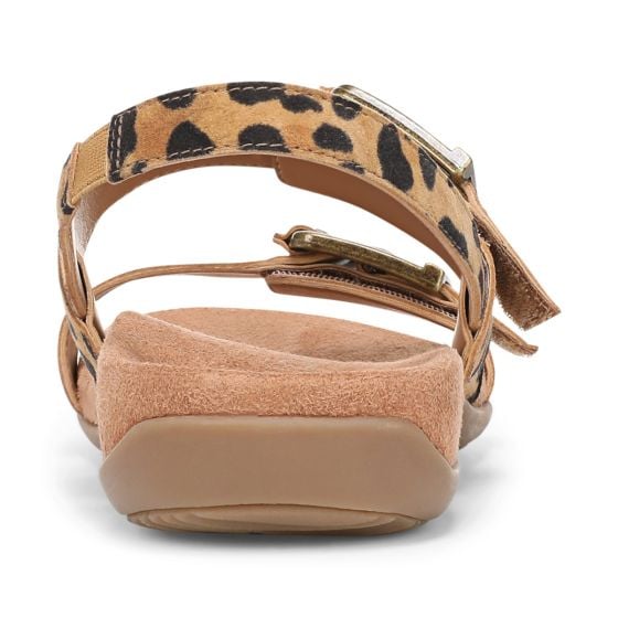 Tan Leopard Print Suede