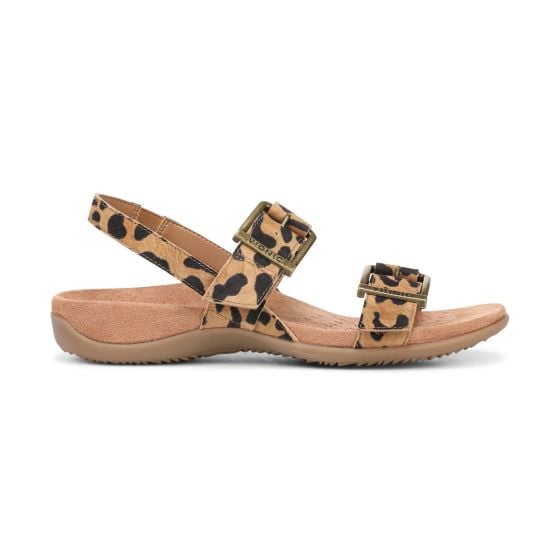 Tan Leopard Print Suede