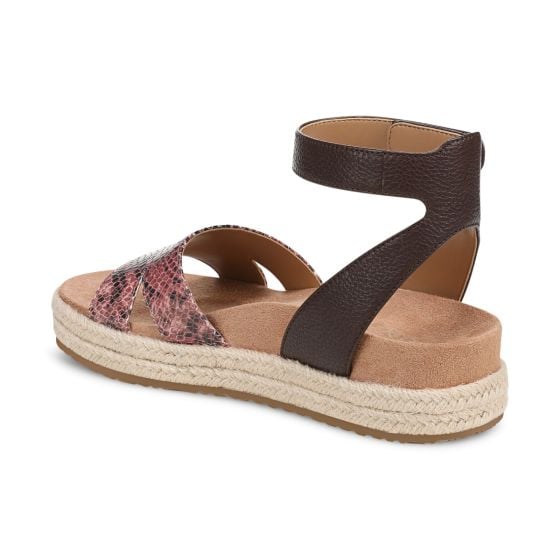 Merlot Snake Print Leather