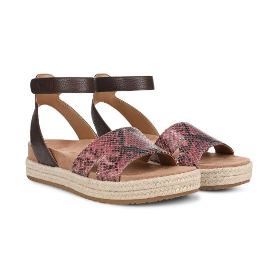 Merlot Snake Print Leather