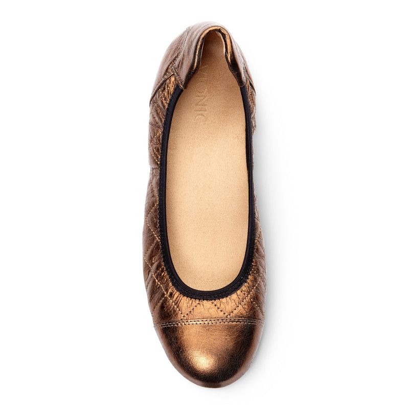 walnut ava ballet flats