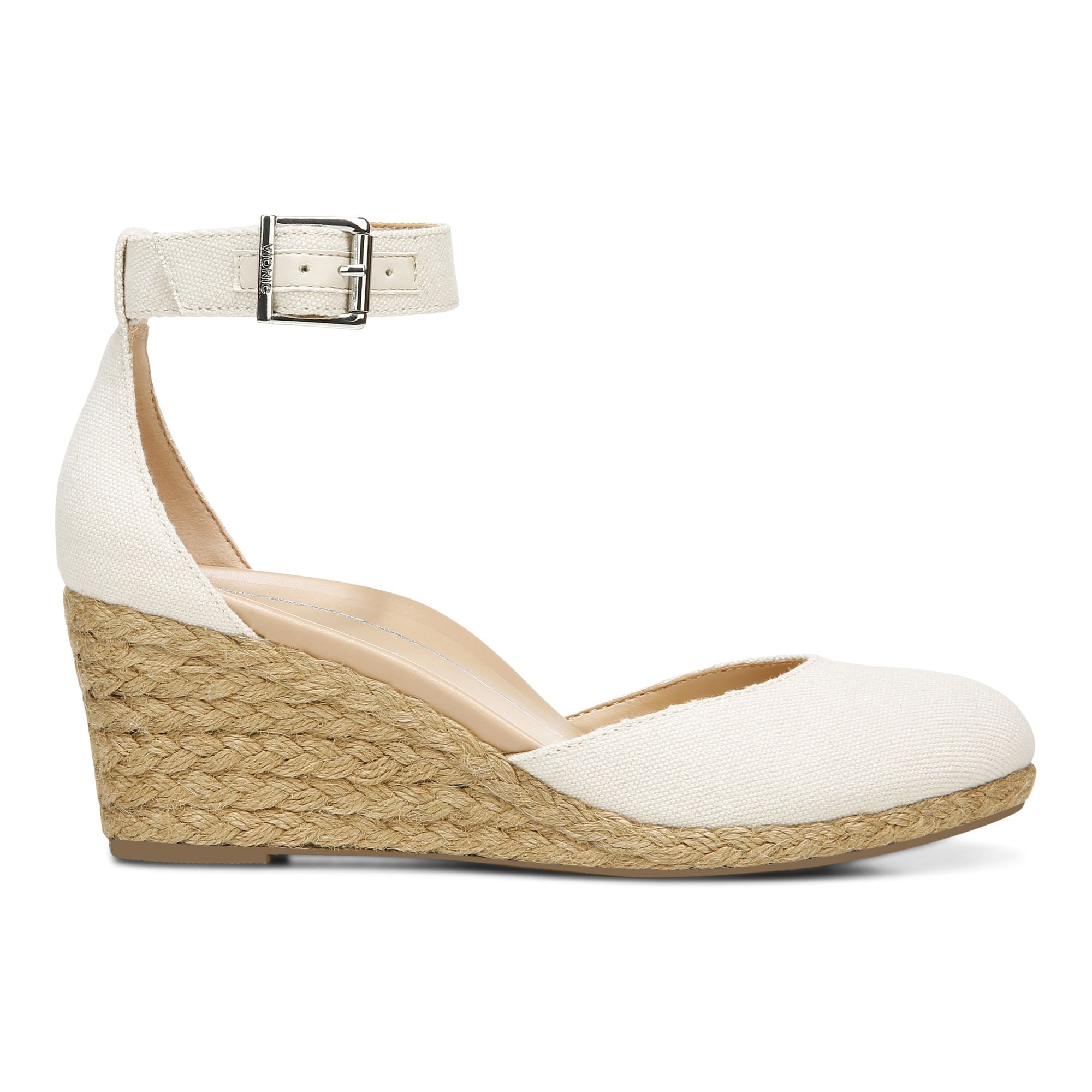 cream wedges closed toe