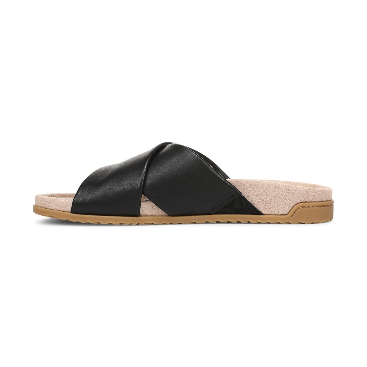 как выглядит VIONIC Etna Slide Sandal - Black Leather NEW фото