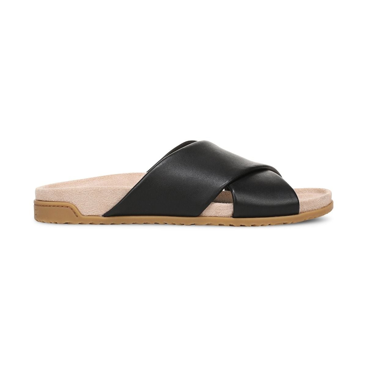 как выглядит VIONIC Etna Slide Sandal - Black Leather NEW фото