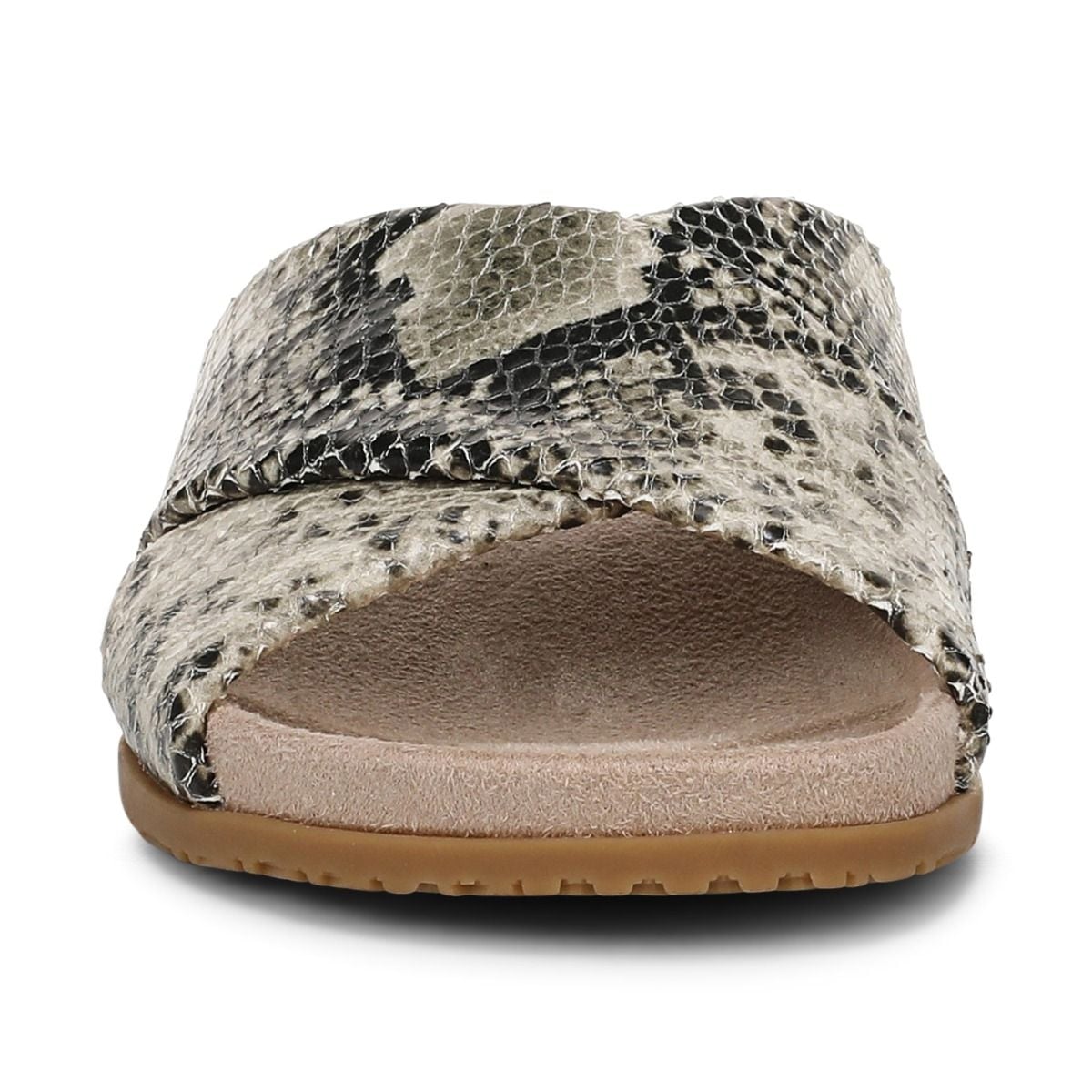 как выглядит VIONIC Etna Slide Sandal - Cream Snake Print Leather NEW фото