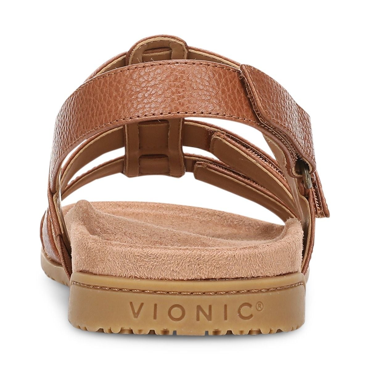 VIONIC Men’s Boyes Slip On Sandals Vibram Soles Size 12 Brown Strappy Sandals Comfortable Men main image 2