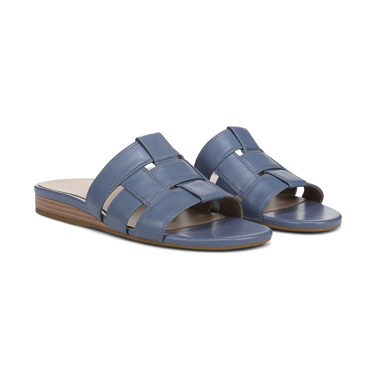 как выглядит VIONIC Glendora Slide Sandal - Pacific Blue Leather NEW фото