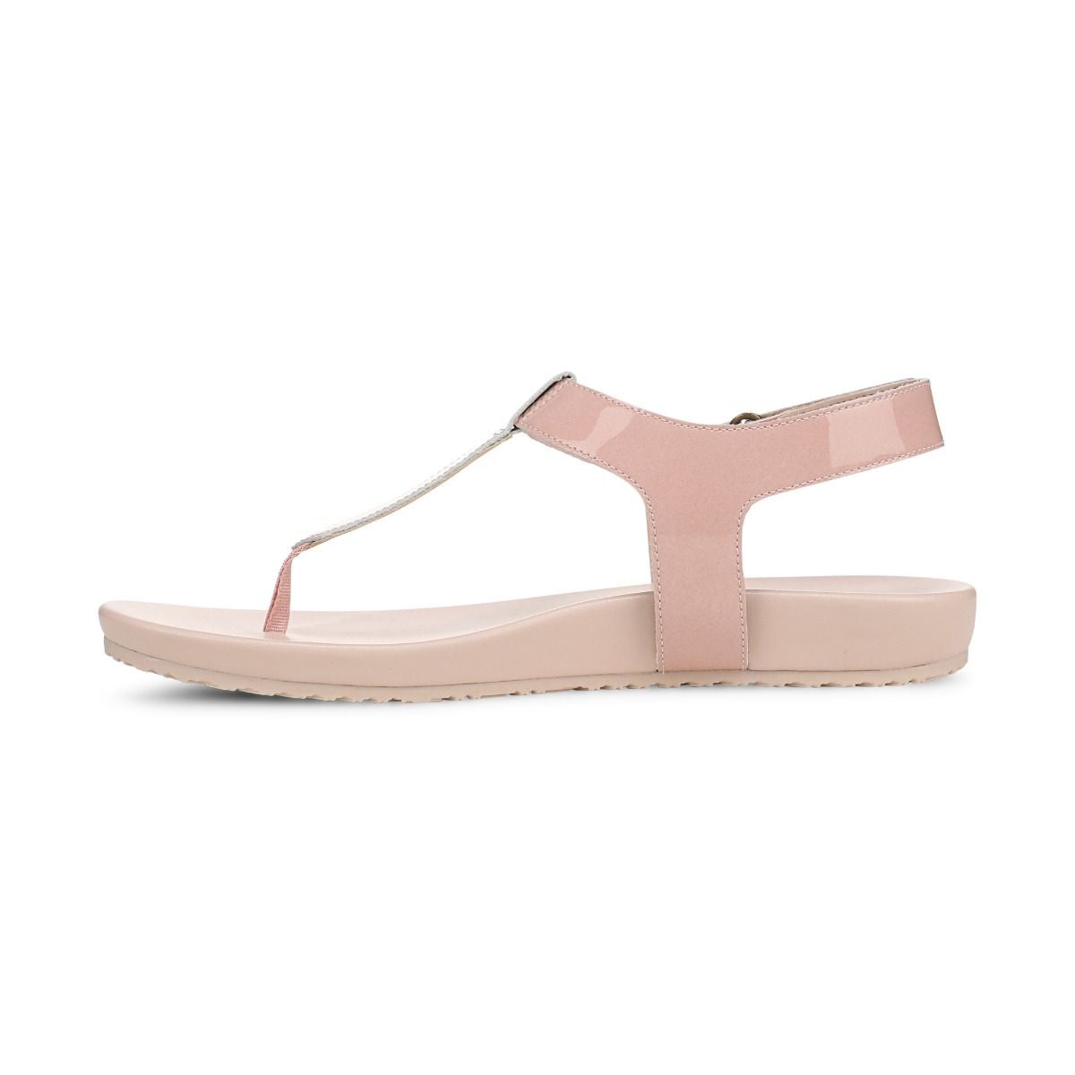 как выглядит NEW VIONIC Palisades Toe Post Ankle Strap Sandal, Smokey Rose Patent фото