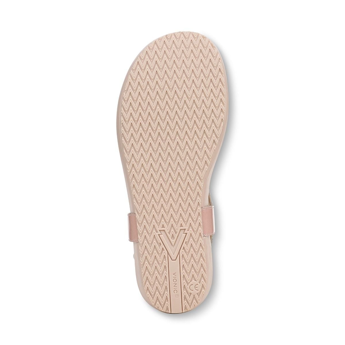 как выглядит NEW VIONIC Palisades Toe Post Ankle Strap Sandal, Smokey Rose Patent фото