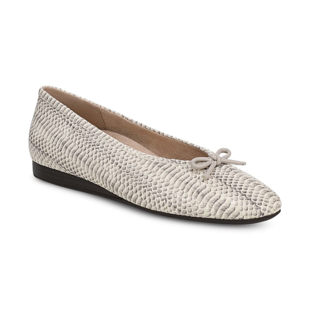 Ivory Python Print Leather