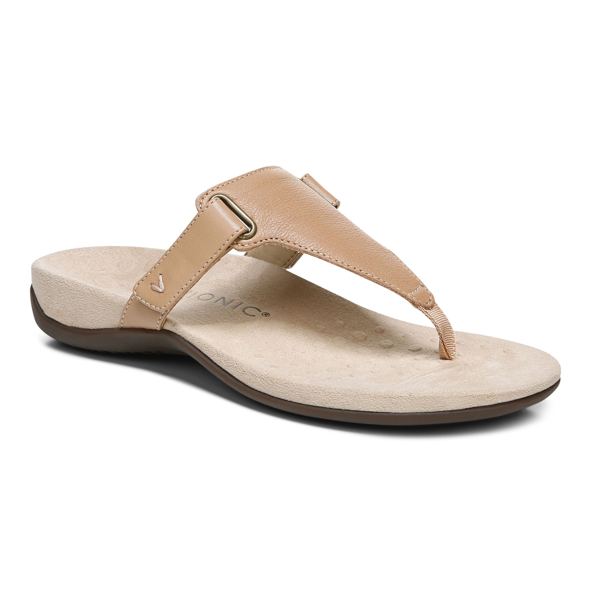 Vionic Women's Rest Wanda Toe Post Sandal Ladies Sandals that include Three-Zone Comfort with Orthotic Insole Arch Support 