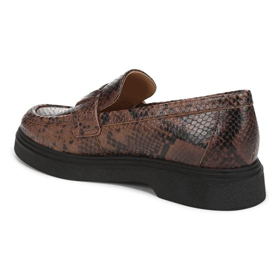 Hazelnut Snake Embossed Leather