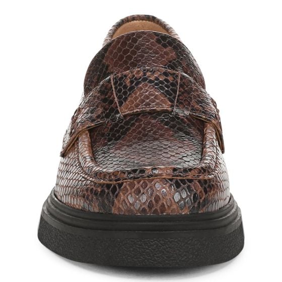 Hazelnut Snake Embossed Leather