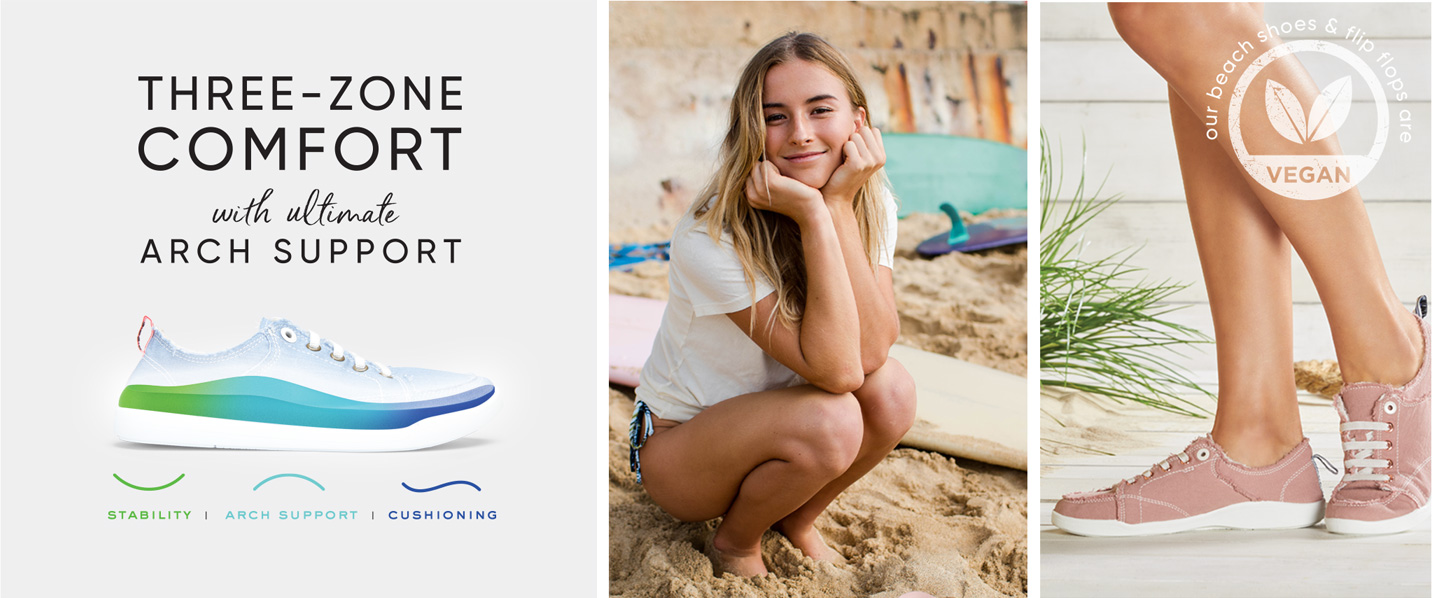 beach shoes with arch support